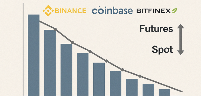 Crypto trading volume drops across major exchanges as futures activity increases