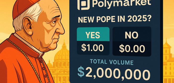 Vatican with Polymarket prediction interface overlay