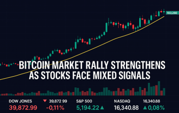 Bitcoin price rises while stock market shows mixed performance