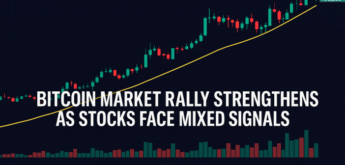 Bitcoin price rises while stock market shows mixed performance