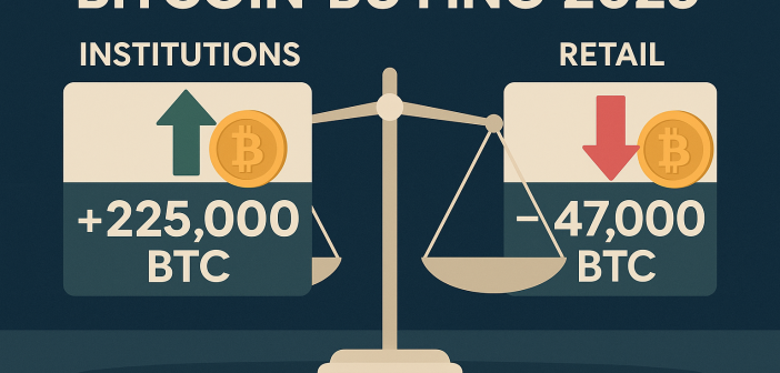 Institutional Bitcoin buying vs retail selling in 2025