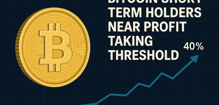 Bitcoin short term holders approach profit zone