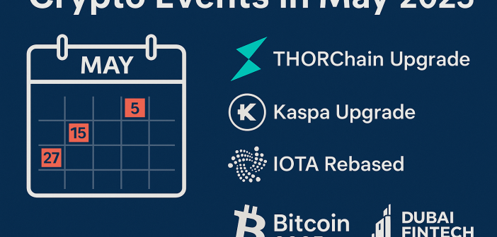 crypto events in May 2025 calendar and conference icons