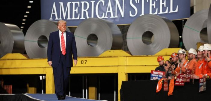 President Trump speaking at U.S. Steel's Irvin Plant in Pennsylvania