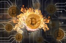 Bitcoin chart rising above $105,000 with US and China flags
