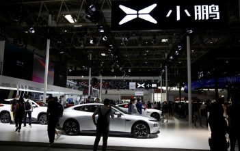 XPeng electric vehicle at a showroom