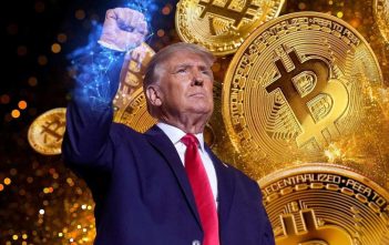 Bitcoin and TRUMP token concept next to GD Culture logo
