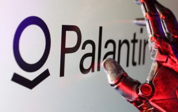 Palantir Technologies' stock chart showing a significant rise following Q1 2025 earnings