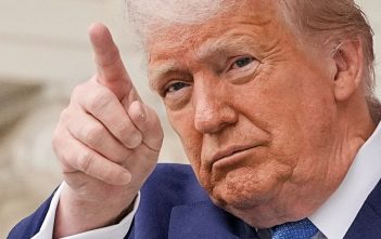 Donald Trump speaking about redirecting Harvard funding