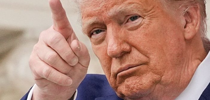 Donald Trump speaking about redirecting Harvard funding