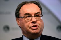 Bank of England Governor Andrew Bailey speaking at a press conference