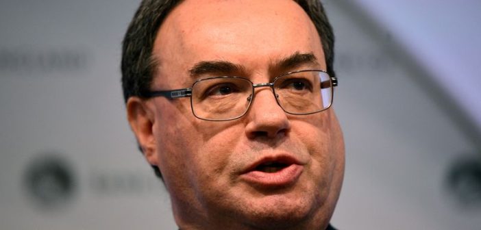 Bank of England Governor Andrew Bailey speaking at a press conference