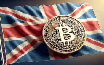 British Parliament with digital crypto symbols overlay