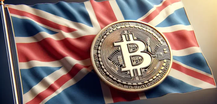 British Parliament with digital crypto symbols overlay