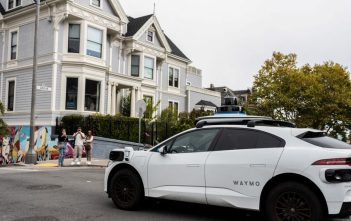 Zoox autonomous robotaxi vehicle on a city street