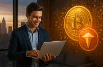 Illustration depicting the rise of crypto millionaires and RWA tokenization in 2025