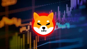 Shiba Inu token with price chart showing resistance at $0.00001300