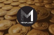 Metaplanet logo with Bitcoin stack and 100,000 BTC target