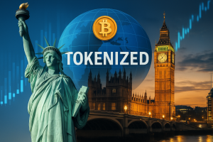 World map highlighting leading countries in real-world asset tokenization in 2025