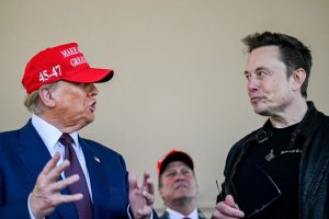 President Donald Trump and Elon Musk during a previous meeting