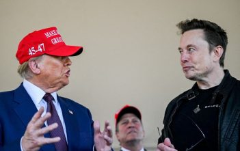 President Donald Trump and Elon Musk during a previous meeting