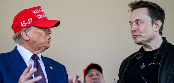 President Donald Trump and Elon Musk during a previous meeting