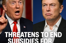 President Donald Trump and Elon Musk in a heated exchange over government subsidies
