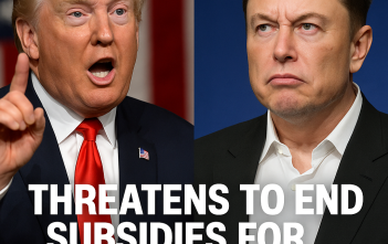 President Donald Trump and Elon Musk in a heated exchange over government subsidies